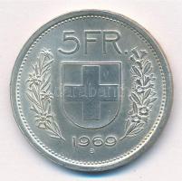 Svájc 1969B 5Fr Ag T:1- Switzerland 1969B 5 Francs Ag C:AU Krause KM#40