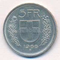 Svájc 1966B 5Fr Ag T:1- Switzerland 1966B 5 Francs Ag C:AU Krause KM#40