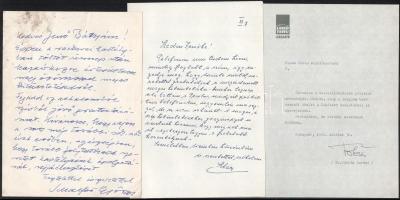 1984 Rados Jenő (1895-1992) építész, építészettörténész részére szóló saját kézzel írt gratuláló (19...