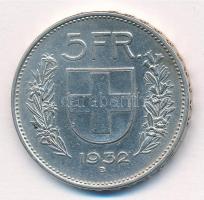 Svájc 1932B 5Fr Ag T:2 Switzerland 1932B 5 Francs Ag C:XF Krause KM#40
