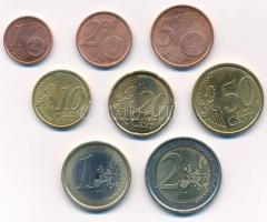 San Marino 2006-2010. 1c - 2E (8xklf) forgalmi összeállítás T:1,1- San Marino 2006-2010. 1 Cent - 2 Euro (8xdiff) coin set C:UNC,AU