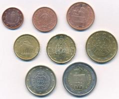 San Marino 2006-2010. 1c - 2E (8xklf) forgalmi összeállítás T:1,1-
San Marino 2006-2010. 1 Cent - 2...