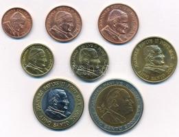 Vatikán 2000. 50c + 1E + 2E + 5xklf értékjelzés és évszám nélküli emlékérem az 1c, 2c, 5c, 10c és 20...