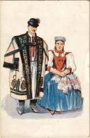 Kalotaszegi esküvő pár / Transylvanian folklore from Tara Calatei, wedding couple s: Csikós Tóth András
