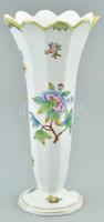 Herendi Viktória mintás, "trombita" váza, hibátlan, jelzett. m: 22cm