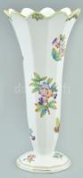 Herendi Viktória mintás, "trombita" váza, hibátlan, jelzett. m: 22cm