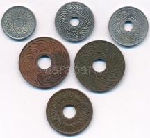 Thaiföld 6db-os érme tétel T:2
Thailand 6pcs of coins lot C:XF