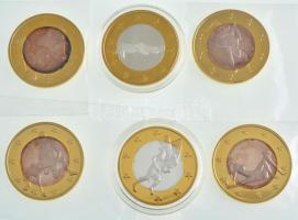 DN 6 Sex Euros (6xklf) Euro érme formájú erotikus témájú zseton (32mm) T:PP,1 (eredetileg PP)