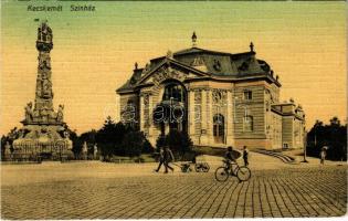 1912 Kecskemét, színház, Szentháromság szobor