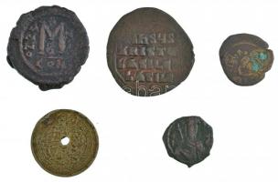 Vegyes 5db-os bizánci és angol érme tétel T:3 egyiken ly.
Mixed 5pcs of Byzantine and English coins...