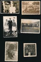 cca 1930-1940 6 db katonai fotó, közte egyiken irredenta Nem, nem, soha felirat, 6×6 és 6×8,5 cm