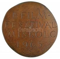 Borsos Miklós (1906-1990) 1965. "II. Filmfesztivál Miskolc 1965." Br emlékplakett (70mm) T...