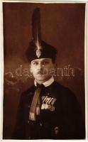 Magyar darutollas tiszt / Hungarian military officer with crane feather. photo (vágott / cut)