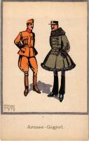 Armee-Gigerl. Kriegsfürsorge der K.u.K. 1. Armee / WWI Austro-Hungarian K.u.K. military art postcard s: Hermann Molzer