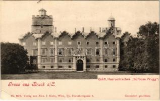 1909 Lajtabruck, Bruck an der Leitha; Gräfl. Harrachsches Schloss Prugg / Harrach (Prugg) kastély. Verlag v. Alex. J. Klein Nr. 576. / castle (EK)