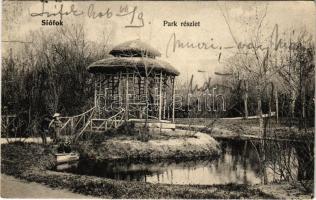 1906 Siófok, park, pavilon (szakadás / tear)