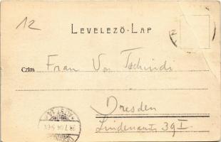 1904 Budapest VIII. Hotel Központi szálloda és kávéház, villamos (EB)