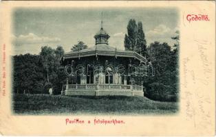 1900 Gödöllő, Pavilon a Felső parkban. Pick Testv.