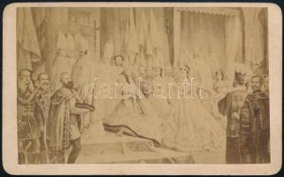 1867 Erzsébet királyné koronázása . Fénnyomat. 6x10 cm