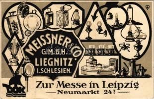 1924 Meissner & Co. GMBH Liegnitz i. Schlesien. Zur Messe in Leipzig / Shop advertisement from Legnica (Poland), litho (fa)