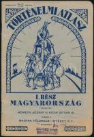 1931 Németh József-Koch István: Történelmi atlasz, Magyarország I. rész., kiadja: Magyar Földrajzi Intézet Rt., szép állapotban, 32p