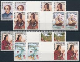 1987 Amerika felfedezése 4 db ívközéprészes négyescsík Mi 872-874 + Mi 876-878 / gutter stripes of 4