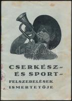 1937 Cserkész és sport felszerelések ismertetője