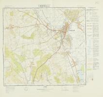 cca 1970 Szegvár és környékének térképe, 1:25:000, 49x54 cm