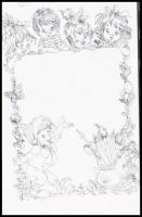 4 db rajzfilmkockákról készült negatív sorozat borítékokban