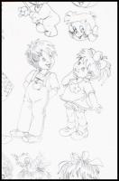 4 db rajzfilmkockákról készült negatív sorozat borítékokban