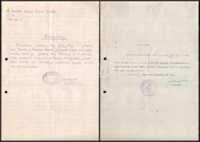 cca 1940-42 kb. 17 db templombajárási igazolás Kalocsai Papnevelő Intézet kispapjairól, különböző pl...