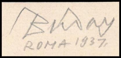 Buday György (1907-1990): Hajó . Linómetszet, jelzett, sorszámozott 9x12 cm