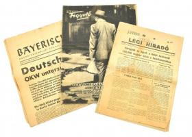 1944-1945 Légi Híradó szövetséges röplap és 3 másik újság