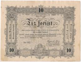 1848. 10Ft Kossuth bankó BD 3382 60 T:III szép papír Adamo G111