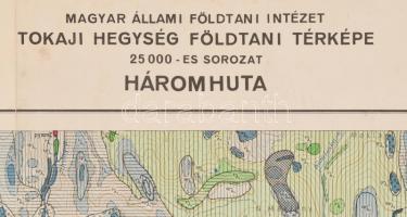 1966 Tokaj hegység földtani térképe, Háromhuta, 1:25.000, Szerk.: Gyarmati Pál, Bp., Magyar Állami F...