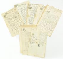 cca 1850-1860 Csúzi szerződések Weisberger család. 6 db okmány, CM-es illetékbélyegekkel