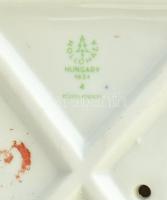 Hollóházi porcelán térdelő akt, kézzel festett, jelzett, hibátlan, m: 30 cm