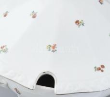 Zsolnay sótartó, szószos tál, levesestál, kézzel festett porcelán, kopott, jelzett