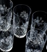 Ólomkristály vizespohár 6db, szép állapotban, jelzés nélkül, m:15cm