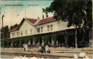 Újverbász, Novi Vrbas (Verbász, Vrbas); vasútállomás / railway station (ragasztónyom / gluemark)
