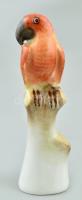 Herendi papagáj, kézzel festett porcelán, jelzett, hibátlan, m:7cm.