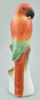Herendi papagáj, kézzel festett porcelán, jelzett, hibátlan, m:7cm