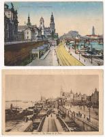 17 db RÉGI külföldi város képeslap vegyes minőségben / 17 pre-1945 European town-view postcards in mixed quality