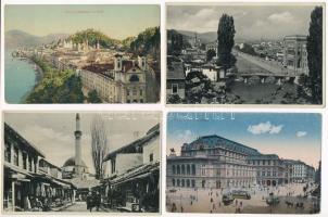 16 db RÉGI külföldi város képeslap vegyes minőségben / 16 pre-1945 European town-view postcards in mixed quality