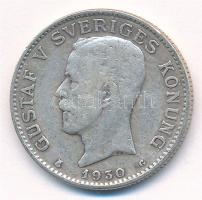 Svédország 1930G 1Kr Ag "V. Gusztáv" T:2- Sweden 1930G 1 Krona Ag "Gustaf V" C:VF Krause KM#786