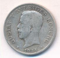 Svédország 1931G 1Kr Ag V. Gusztáv T:3 Sweden 1931G 1 Krona Ag Gustaf V C:F Krause KM#786