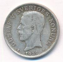 Svédország 1932G 1Kr Ag V. Gusztáv T:2- Sweden 1932G 1 Krona Ag Gustaf V C:VF Krause KM#786