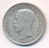 Svédország 1936G 1Kr Ag "V. Gusztáv" T:2-  Sweden 1936G 1 Krona Ag "Gustaf V" C:VF Krause KM#786