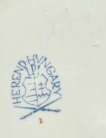 Herendi matyó lány, fehér mázas porcelán, jelzett, kopásnyomokkal, m:14cm