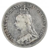 Nagy-Britannia 1890. 3p Ag "Viktória" T:2- 
Great Britain 1890. 3 Pence Ag "Victoria...